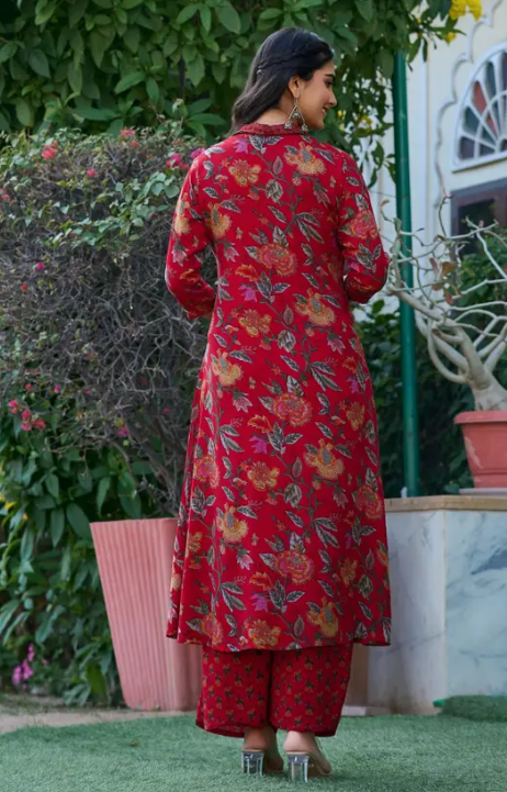 Women Cotton Rayon Kurti Set