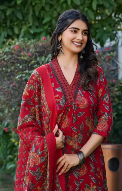 Women Cotton Rayon Kurti Set