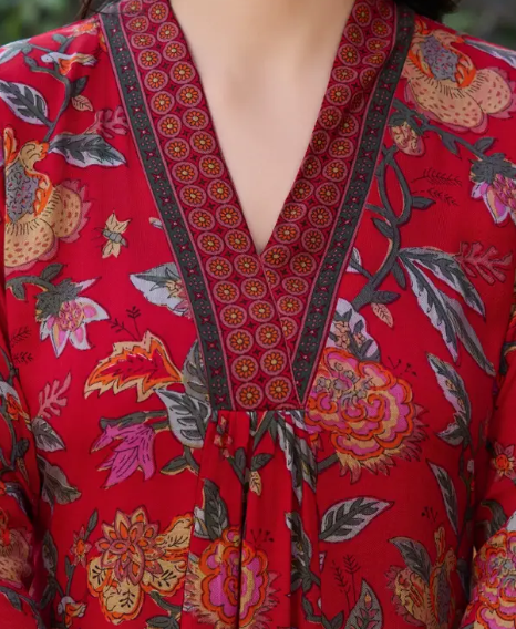 Women Cotton Rayon Kurti Set