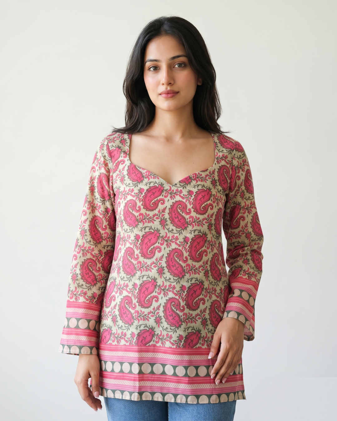 🌸 Jaipur Paisley Kurti