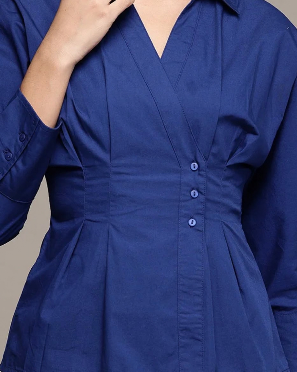 Crossover Cotton Poplin Shirt