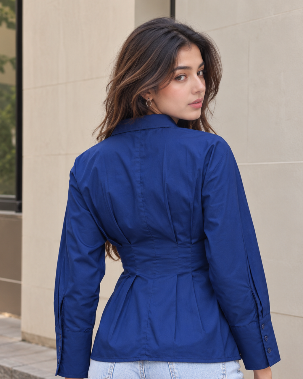 Crossover Cotton Poplin Shirt