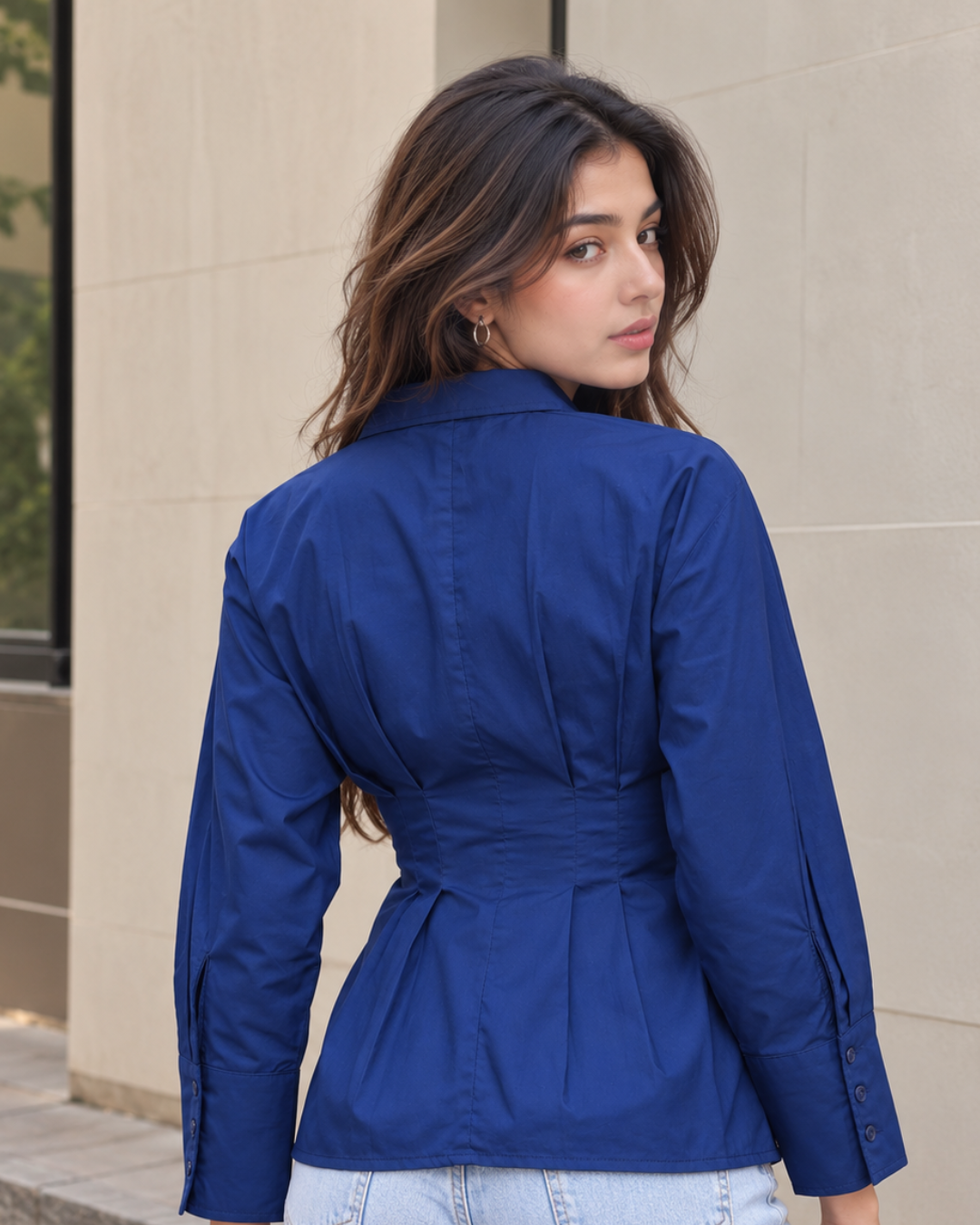 Crossover Cotton Poplin Shirt