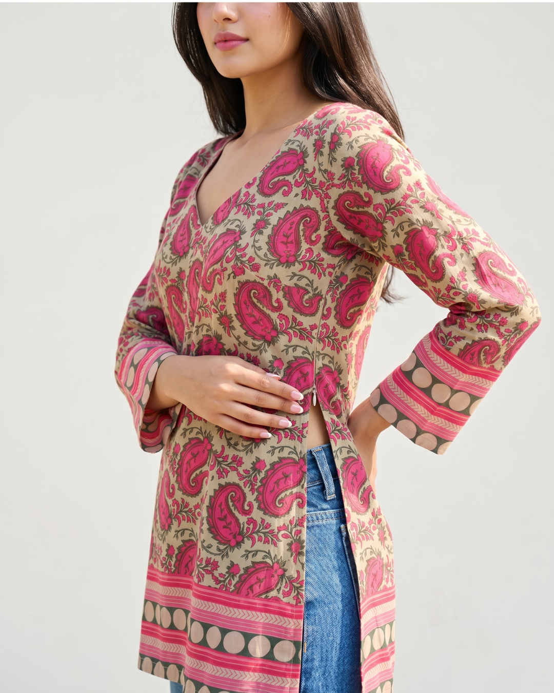 🌸 Jaipur Paisley Kurti