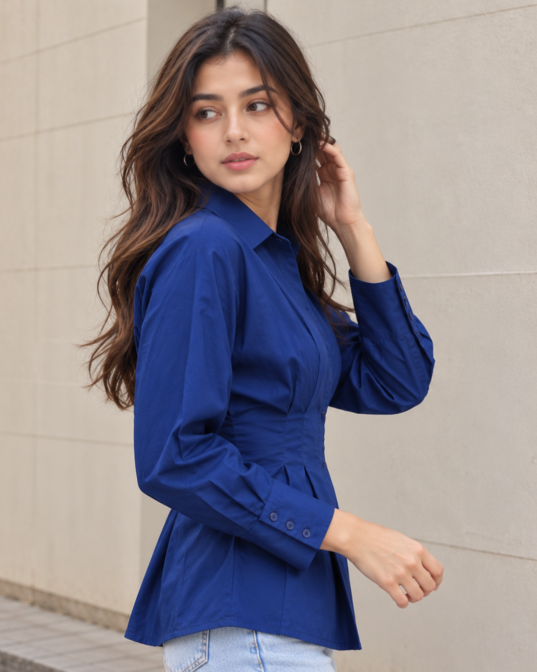 Crossover Cotton Poplin Shirt
