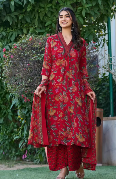 Women Cotton Rayon Kurti Set