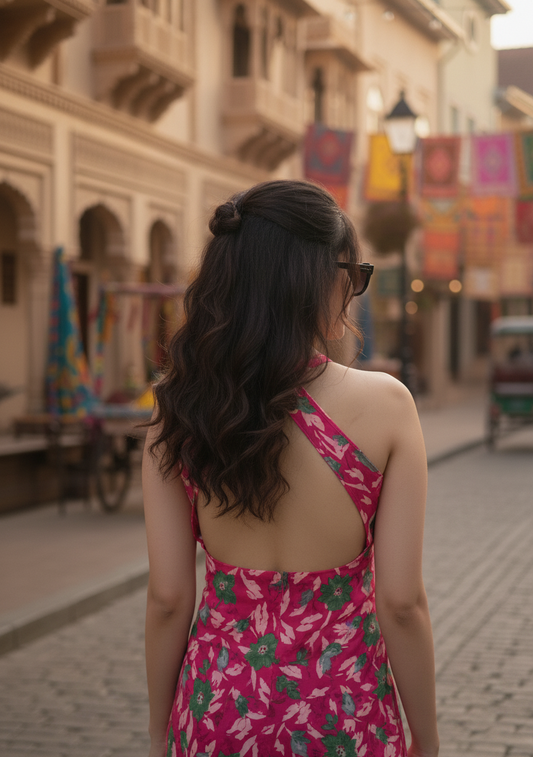 Pink Floral Kurti