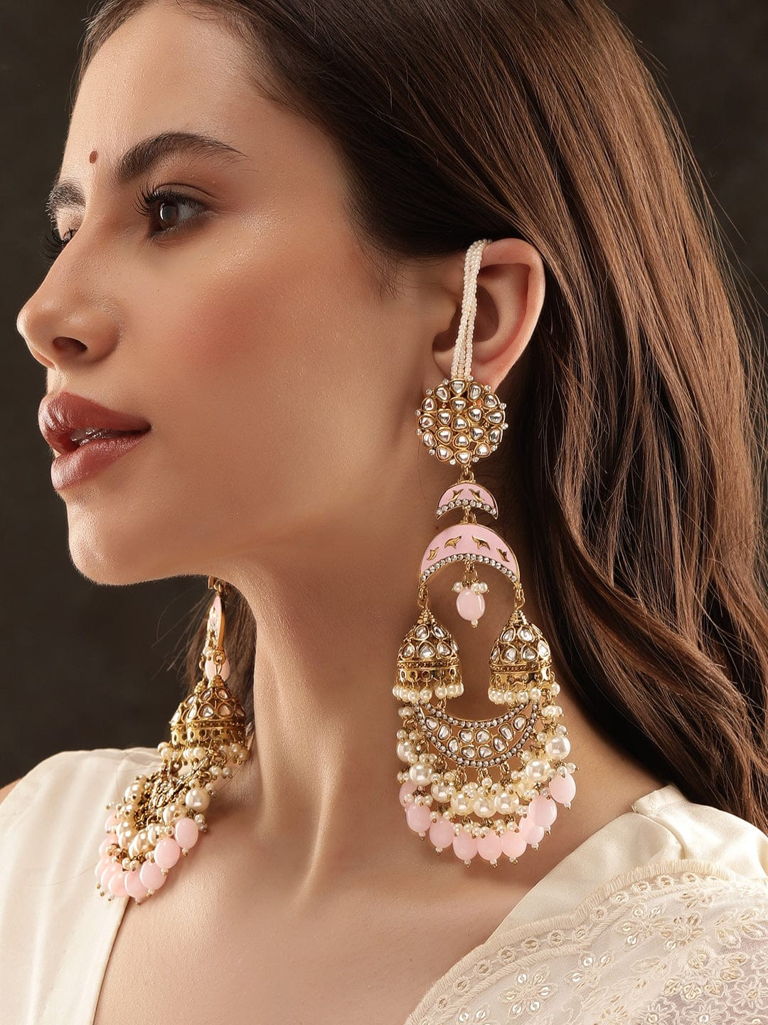 Gold Plated Dome Shaped Jhumkas Earrings
